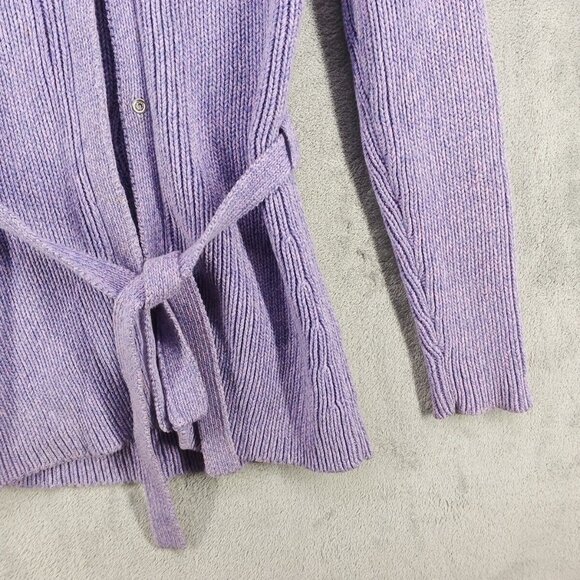 GAP Sweater Cardigan Size XXL(14-16) Button Closure Lavender Knit Fall Winter - Picture 4 of 12
